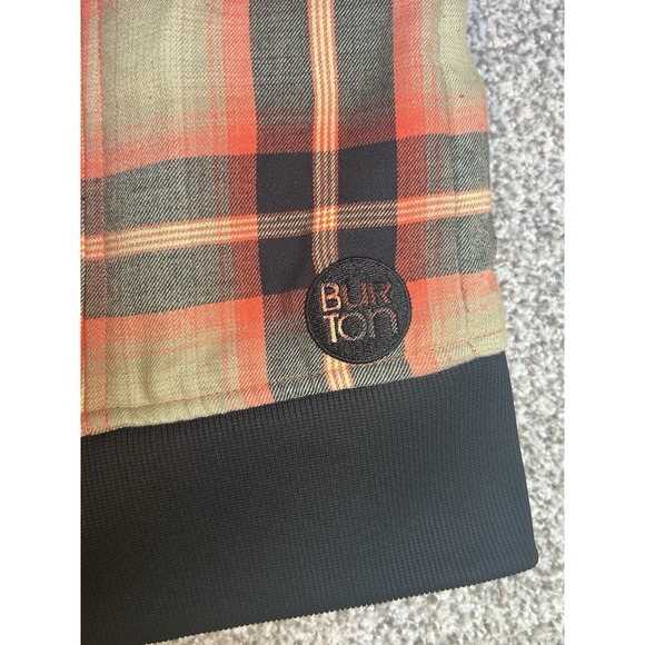 Burton DryRide Full Zip Hooded Plaid Vest Women's Size Medium Flannel Lined - Picture 9 of 9